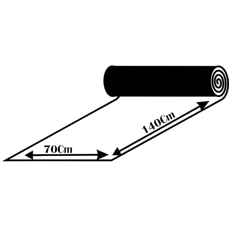 Roulette de moquette acoustique noir 70/140cm