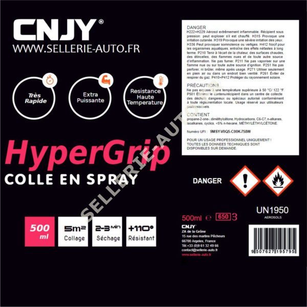 Colle en spray HYPERGRIP® multiusage 500ml